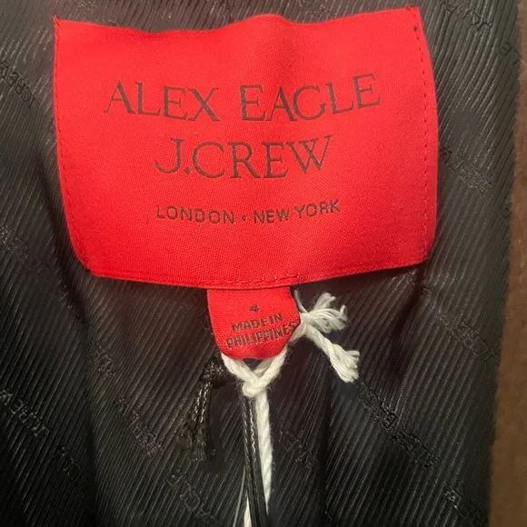 Alex Eagle X J. Crew Double-Breasted Overcoat Dark Brown Size 4 - Picture 8 of 13